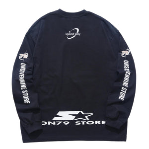 Motorsports jumper long sleeve racing jumper thin sports t-shirt in black
