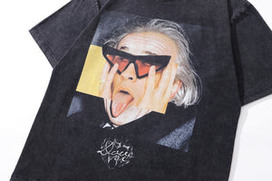 Einstein t-shirt scientist print tee retro funny poster top in vintage grey