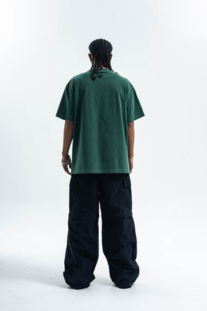 Psychedelic slogan t-shirt retro slogan top human print tee in orange