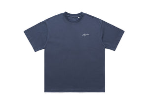 Motivational t-shirt dont give up slogan top retro tee in blue