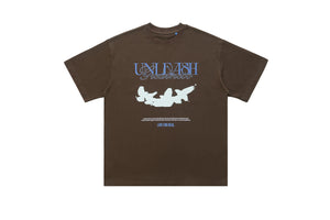 White doves t-shirt bird print top freedom slogan tee in black