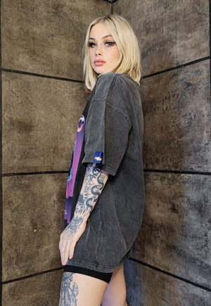 Cassette t-shirt premium vintage wash retro grunge tee grey