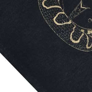 Guitar print sleeveless t-shirt 80s rocker surfer vest metalcore tank top in acid wash black