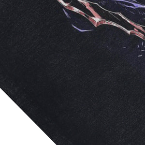 Shadow monarch sleeveless t-shirt vintage Japanese vest retro anime tank top in acid wash black