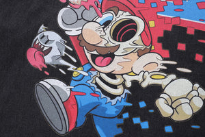 Freaky slogan t-shirt hero cartoon tee retro top in vintage grey