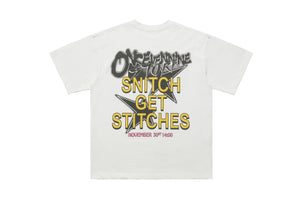 Punk mouse t-shirt Mickey top graffiti tee cartoon jumper in white