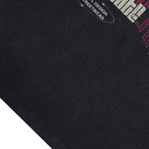 Skeleton bones sleeveless t-shirt skull print surfer vest heartbreak slogan tank top in acid wash black