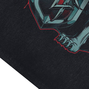 Lion print vintage sleeveless t-shirt gothic anime surfer vest retro cartoon tank top in acid wash black