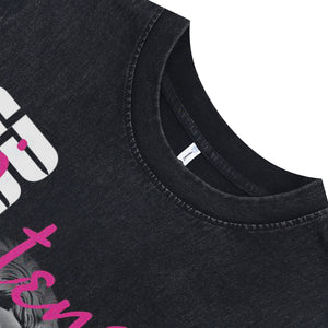 Greek god print sleeveless t-shirt retro poster surfer vest pop art tank top in acid wash black