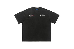 Restart slogan t-shirt grunge top 00s tee in black