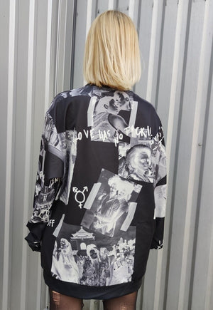 Pride sweatshirt LGBT support top grunge Gay jumper in black