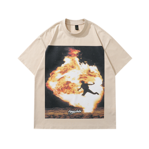 Explosion t-shirt flame tee grunge y2k top ingery