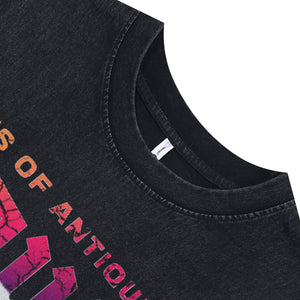 Eagle sleeveless t-shirt retro bird cartoon vest 80s poster tank top in acid wash black