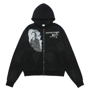 Sid Vicious hoodie vintage punk pullover spiky hair patchwork jumper in black