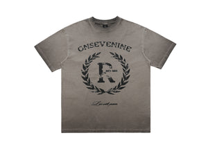 Anti war t-shirt peace slogan top hippie tee in grey