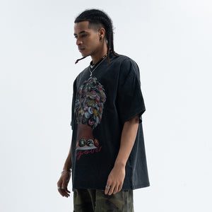 Hangover t-shirt Dennis Rodman top retro cartoon tee in black