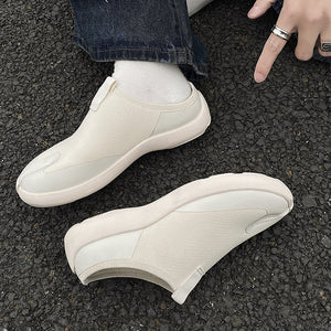 Slip on Tabi shoes cream split toe casual trainers camel toe sneakers trendy loafers