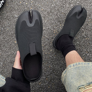 Slip on Tabi shoes cream split toe casual trainers camel toe sneakers trendy loafers