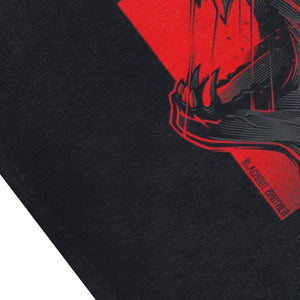 Creepy wolf sleeveless t-shirt gothic cartoon vest 00s monster poster tank top in acid wash black