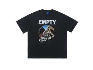 Y2K t-shirt yout print top 90s skater tee in grey