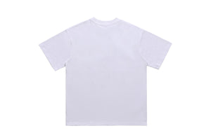 Hip-hop t-shirt psychedelic ganster top rapper tee in white