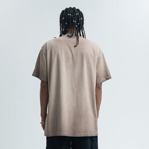 Battlefield slogan t-shirt military top retro game tee in cream