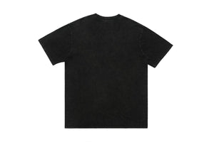 Skull graffiti t-shirt bones print top retro skeleton tee in black