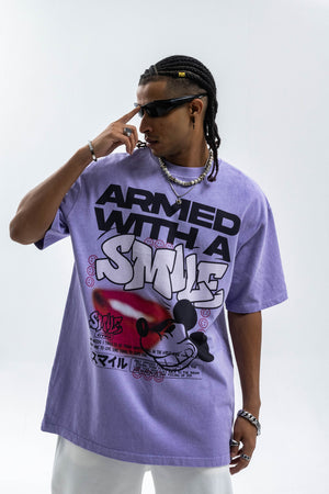 Graffiti t-shirt mouse print top grunge cartoon tee skater jumper in pink