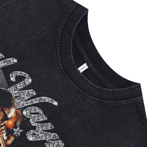 Lil Wayne sleeveless t-shirt vintage rapper vest hip-hop tank top in acid wash black