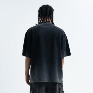 Creepy mask t-shirt scary movie top horror tee retro jumper in grey