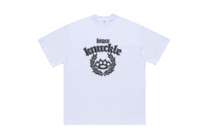 Knuckles t-shirt fighter top grunge slogan tee grey