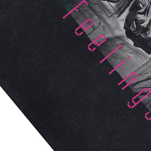 Greek god print sleeveless t-shirt retro poster surfer vest pop art tank top in acid wash black