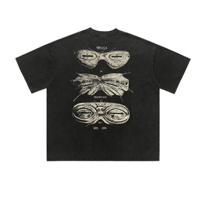 Rapper t-shirt hip-hop tee gangster top in black