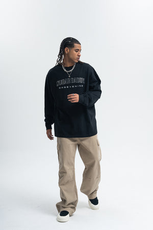 Sugar daddy slogan top long sleeve diamante jumper glitter slogan pullover in white