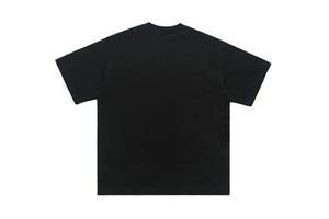 Lonely t-shirt single slogan top graffiti tee in Black