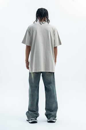 Psychedelic t-shirt Aura top Angel print tee in Brown