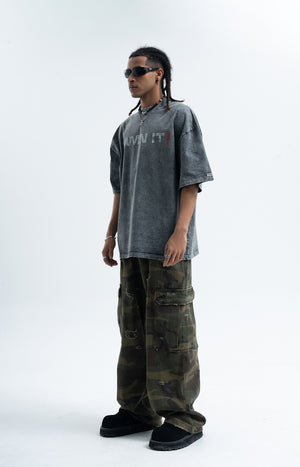 Damn it slogan t-shirt funky tee retro 00s top in black