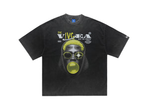Dennis Rodman t-shirt psychedelic top basketball player tee in Black