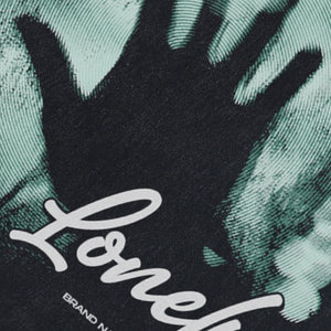 Creepy shadow sleeveless t-shirt gothic print surfer vest 00s grunge tank top in acid wash black