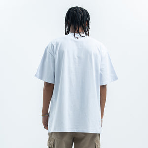 Retro racing t-shirt motorsports top retro logo tee in white