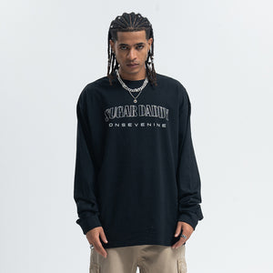 Sugar daddy slogan top long sleeve diamante jumper glitter slogan pullover in white