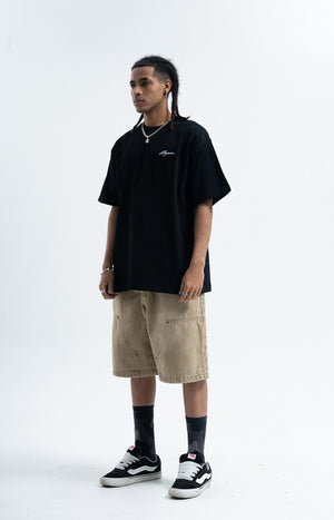 Motivational t-shirt dont give up slogan top retro tee in blue