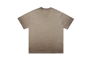 Wild West t-shirt revolution slogan top grunge American tee in beige