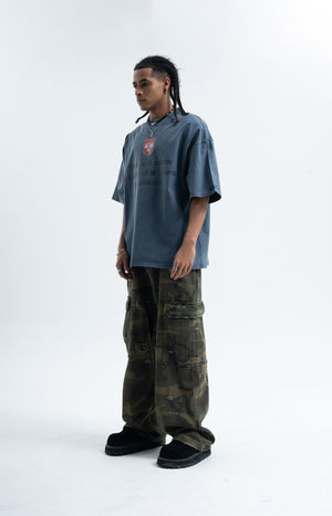 Motivational t-shirt retro grunge top old slogan tee in black