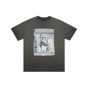 Vintage Rage against the machine t-shirt retro band top cream