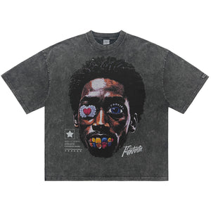 Vintage Kendrick Lamar t-shirt hip-hop top gangster tee in grey