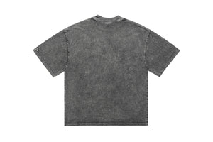 Psycho t-shirt creepy man print top brain tee in grey