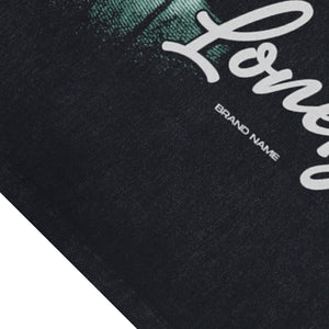 Creepy shadow sleeveless t-shirt gothic print surfer vest 00s grunge tank top in acid wash black