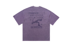 Punk print t-shirt mohawk top spiky hair tee in Purple