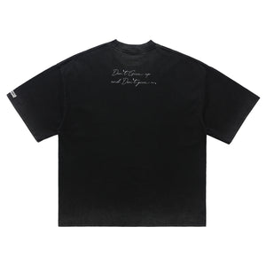 Anarchy t-shirt Punk top pentagram print tee in black